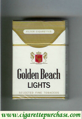 Golden Beach Lights Selected Fine Tobaccos Filter cigarettes hard box