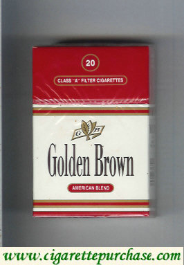 Golden Brown American Blend red and white cigarettes hard box