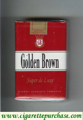 Golden Brown Super De Luxe red and white cigarettes soft box