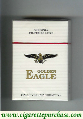 Golden Eagle Virginia Filter De luxe white cigarettes hard box