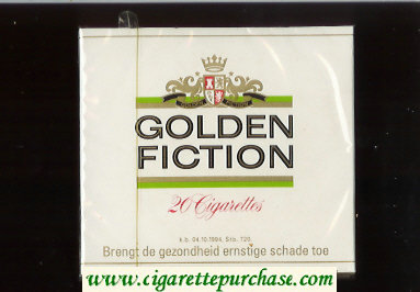 Golden Fiction 20 Cigarettes wide flat hard box