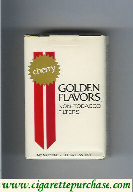 Golden Flavors Non-Tobacco Filters Cherry cigarettes soft box