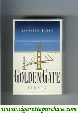 Golden Gate Lights American Blend cigarettes hard box