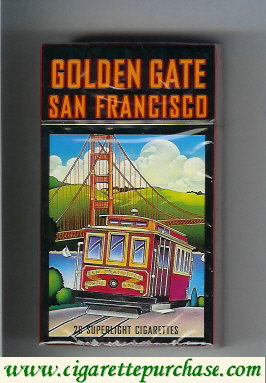Golden Gate San Francisco 100s 20 superlight cigarettes hard box