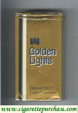 Golden Lights Deluxe 100s gold cigarettes soft box