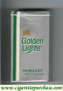 Golden Lights Menthol 100s silver cigarettes soft box