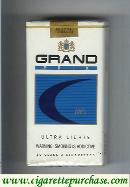 Grand Prix 100s Ultra Lights cigarettes soft box