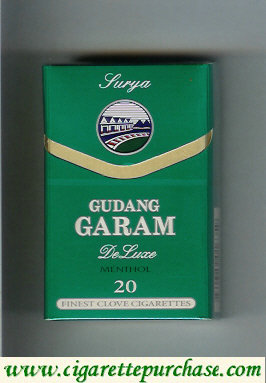 Gudang Garam Surya De Luxe Menthol cigarettes hard box