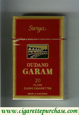 Gudang Garam Surya 100s 20 Filter Clove cigarettes hard box