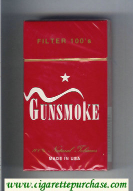 Gunsmoke Filter 100s cigarettes hard box