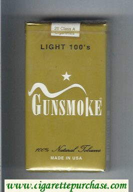 Gunsmoke Light 100s cigarettes soft box