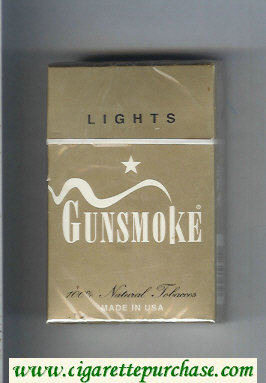 Gunsmoke Lights cigarettes hard box