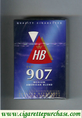 HB 907 Medium American Blend cigarettes hard box