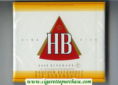 HB Haus Bergmann cigarettes wide flat hard box