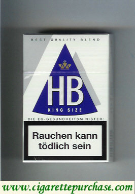 HB King Size Best Quality Blend cigarettes hard box