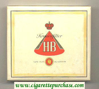 HB cigarettes wide flat hard box