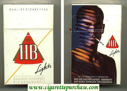 HB Lights Stripes quality cigarettes hard box