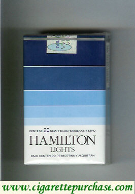 Hamilton Lights cigarettes soft box