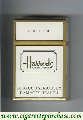 Harrods Knightsbridge Light Blend cigarettes hard box