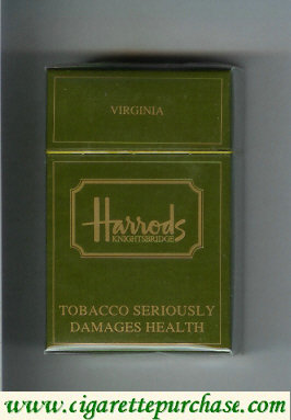 Harrods Knightsbridge Virginia cigarettes hard box