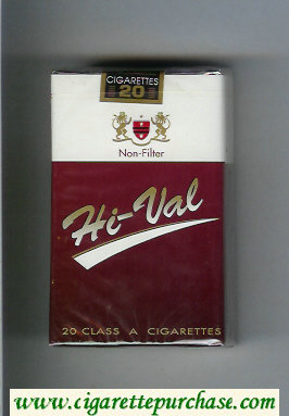 Hi-Val Non-Filter cigarettes soft box