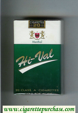 Hi-Val Menthol cigarettes soft box