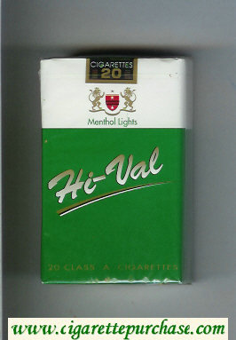Hi-Val Menthol Lights cigarettes soft box