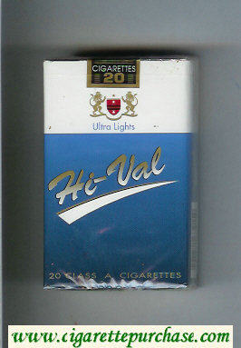 Hi-Val Ultra Lights cigarettes soft box