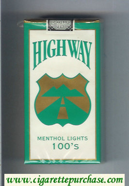 Highway Menthol Lights 100s cigarettes soft box