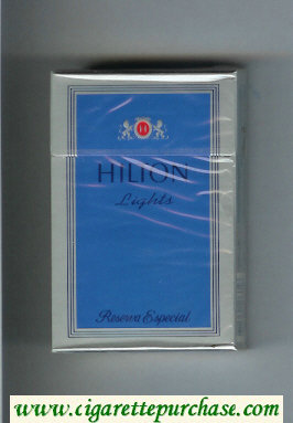 Hilton Lights Reserva Especial cigarettes hard box