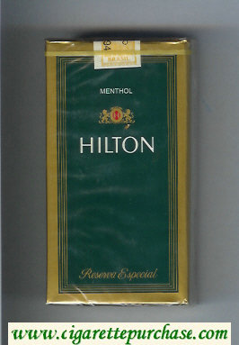 Hilton Menthol Reserva Especial 100s cigarettes soft box