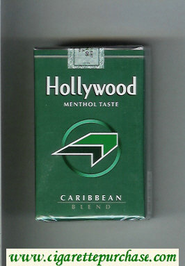 Hollywood Menthol Taste Caribbian Blend cigarettes soft box