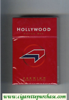 Hollywood Filter Box Premium American Blend cigarettes hard box