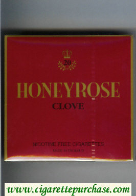 Honeyrose Clove cigarettes wide flat hard box