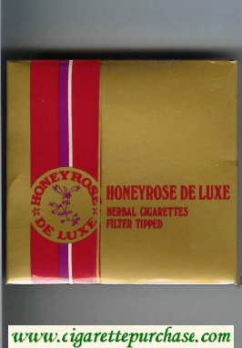 Honeyrose De Luxe herbal cigarettes wide flat hard box