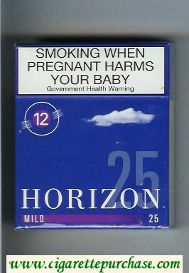 Horizon 12 Mild blue 25s cigarettes hard box