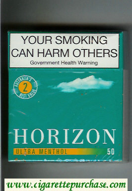 Horizon 2 Ultra Menthol green 50s cigarettes hard box