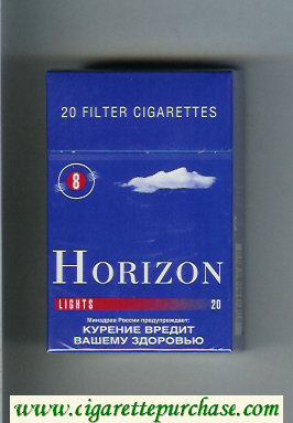 Horizon 8 Lights blue cigarettes hard box