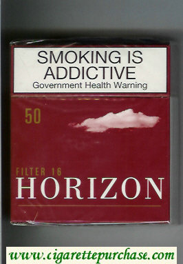 Horizon Filter 16 brown 50s cigarettes hard box