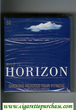 Horizon Mild 12 blue 50s cigarettes hard box