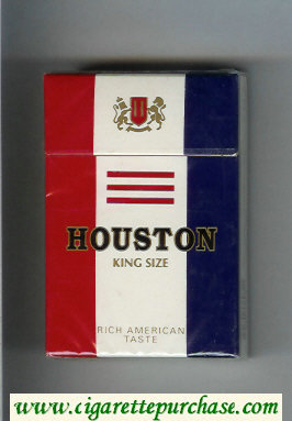 Houston King Size Rich American Taste cigarettes hard box