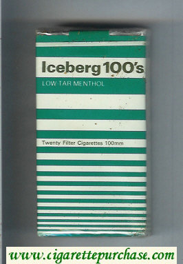 Iceberg 100s Low-tar Menthol cigarettes soft box