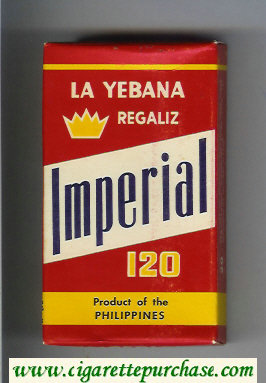 Imperial La Yebana Regaliz 120 100s cigarettes hard box