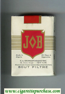 JOB Bout Filtre white and red cigarettes soft box