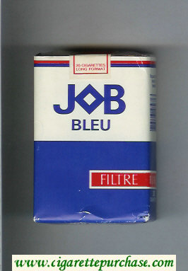 JOB Bleu Filtre white and blue and red cigarettes soft box