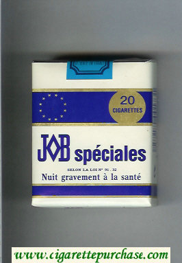 JOB Specilaes white and blue cigarettes soft box