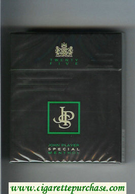 John Player Special Menthol Twenty Five black 25s cigarettes hard box