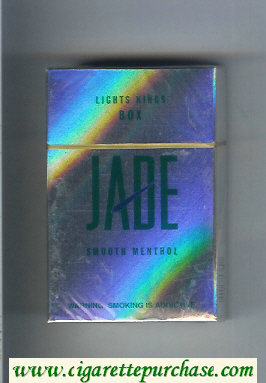 Jade Smooth Menthol Lights Kings Box cigarettes hard box