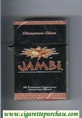 Jambi Cinnamon Clove American Blend cigarettes hard box