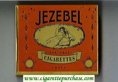 Jezebel Perfumed Cigarettes Amber wide flat hard box